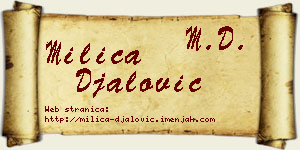 Milica Đalović vizit kartica